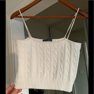BRANDY MELVILLE white crop Top
